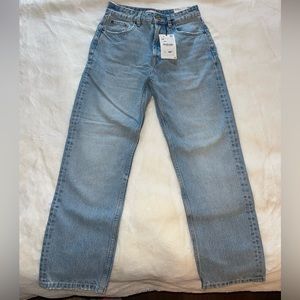 Zara High Rise Straight Jeans Tag on